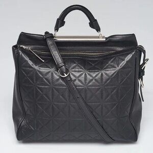 3.1 Phillip Lim Black Quilted Leather Ryder Satchel Bag